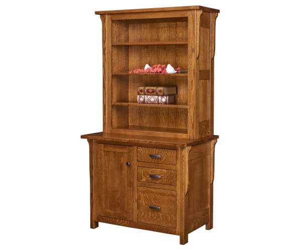 Boston Credenzas 1 Door 3 Drawer with Bookcase Topper