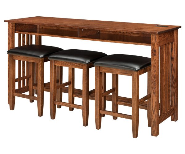 Country Mission Counter Height Sofa Table