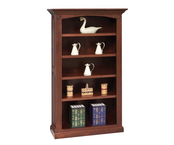 Four Shelf Premium Raised Panel Bookshelf