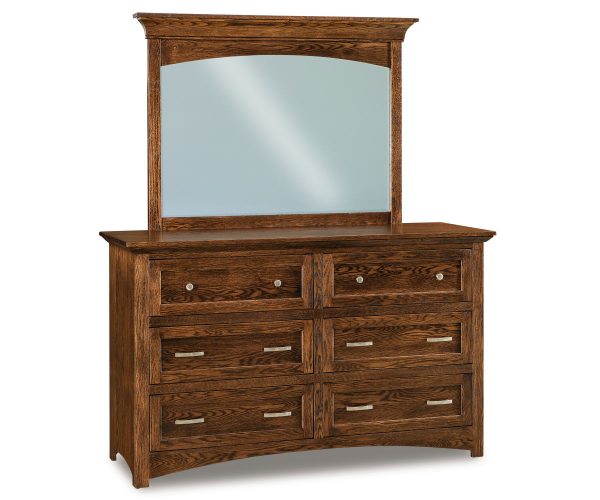 Lincoln 6 Drawer Dresser w/ Wide Mirror