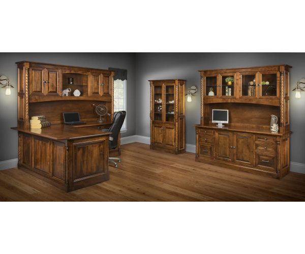 Kincaid Corner and Return Desk with Hutch 83" - Image 3