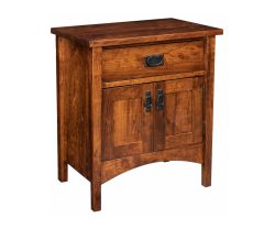 Arts & Crafts 1 Drawer 2 Door Nightstand