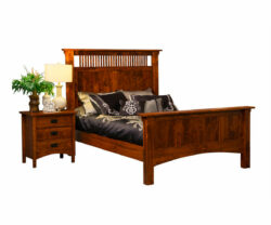 Arts & Crafts Spindle Panel Bed