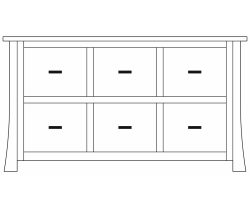 Bridgefort Mission Credenza 56"