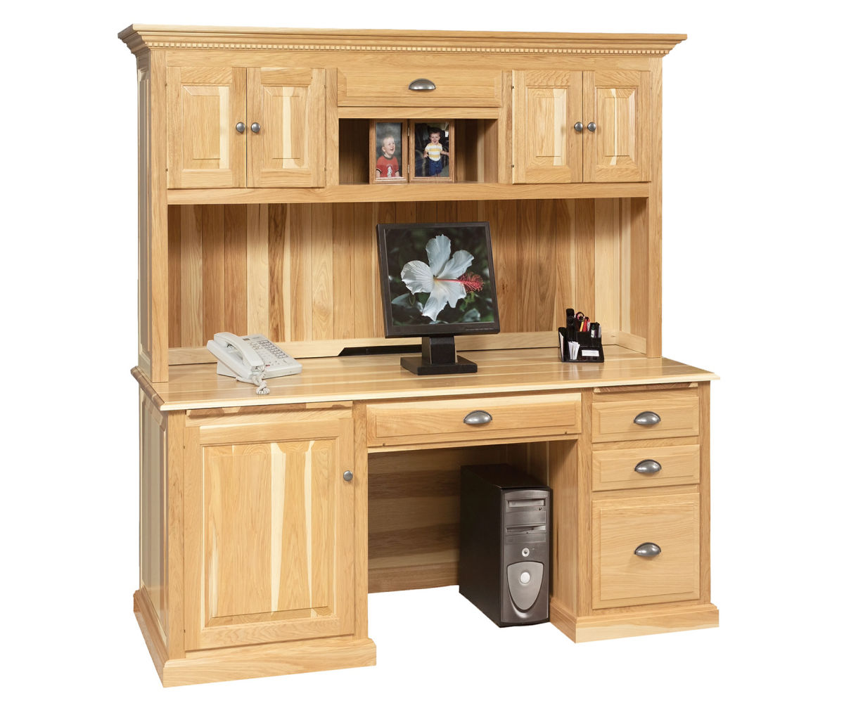 Traditional Computer Desk With XL Door