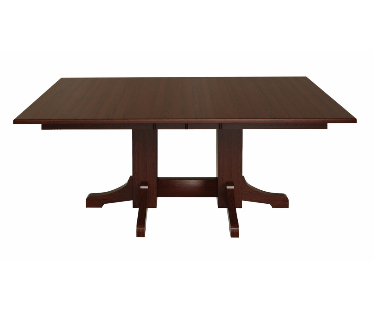 Mission Double Pedestal Table