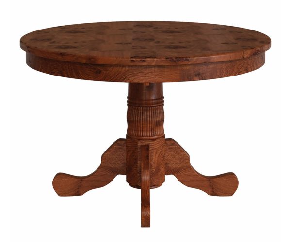 Traditional Reeded Single Pedestal Table