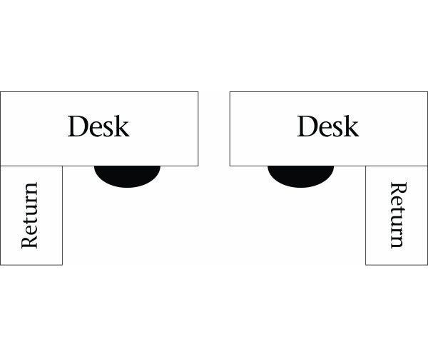 Boston Corner and Return Desk with Hutch BO6456 - Image 2
