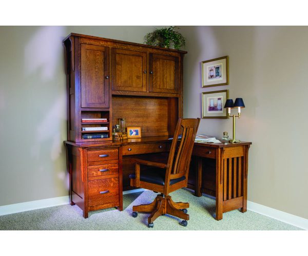 Boston Corner and Return Desk with Hutch BO6456 - Image 3