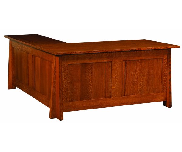 Freemont Mission Corner and Return Desk with Hutch FMCT - Image 2