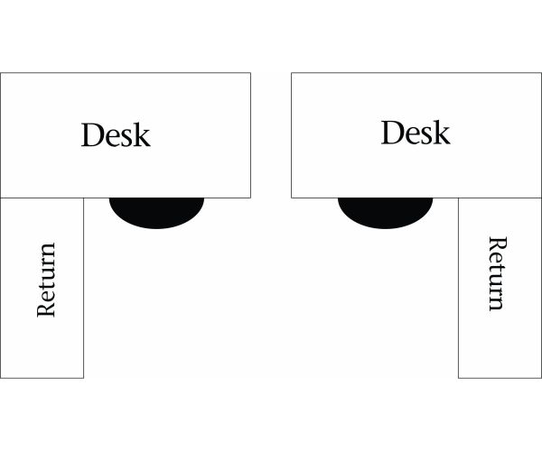 Freemont Mission Corner and Return Desk with Hutch FMCT - Image 2