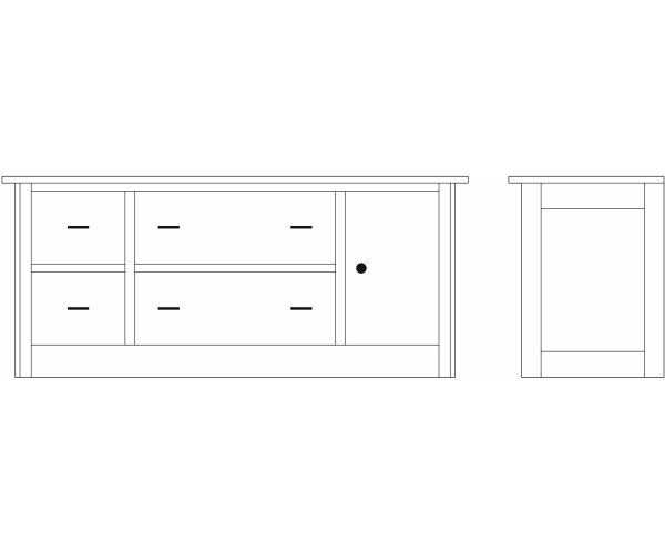 Kincaid Credenzas and Hutch 76" - Image 3
