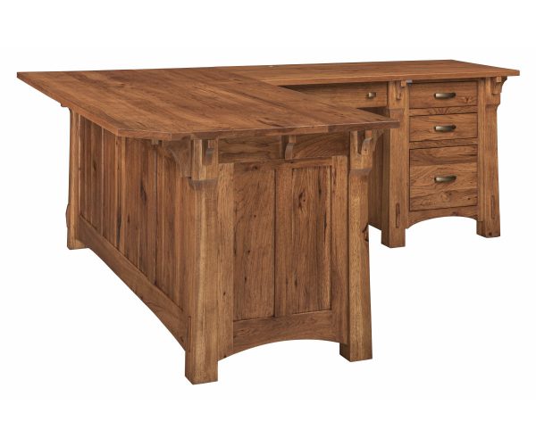 Manitoba Corner and Return Desk with Hutch 79" - Image 2