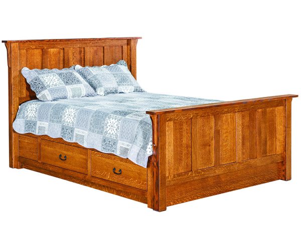 Storage Bed with 4 Drawer Rail - Image 2