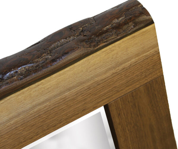 Walnut Live Edge Wall Mirror - Image 3