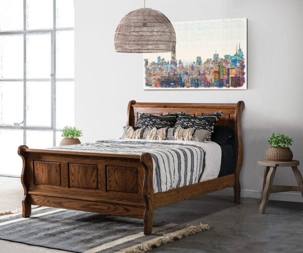 Classic Raised Panel Sleigh Bed - Image 4