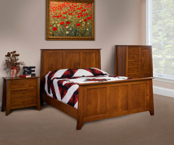 Arts & Crafts Spindle Panel Bed - Image 3