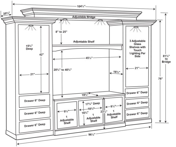 Hoosier Heritage 6pc Wall Unit - Image 2