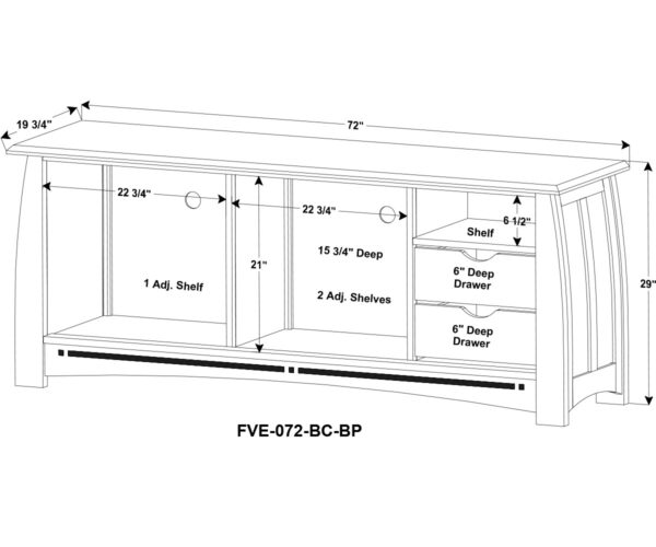 Boulder Creek Media Stand - 72"W - Image 2