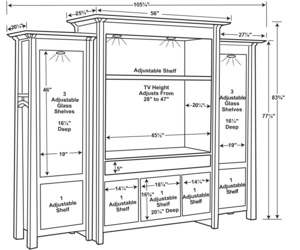 Artesa 3 Piece Wall Unit - Image 2