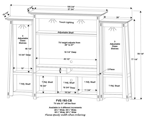 Colbran 4 Piece Wall Unit - Image 2